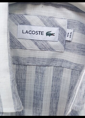 Lacoste Orijinal Lacoste erkek çizgili gömlek