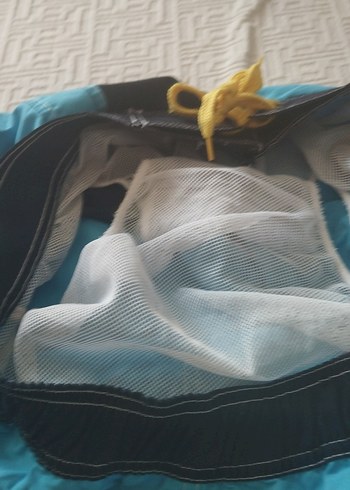 Erkek Mavi Baskılı Kısa Kollu Deniz Şortu - Görsel 5