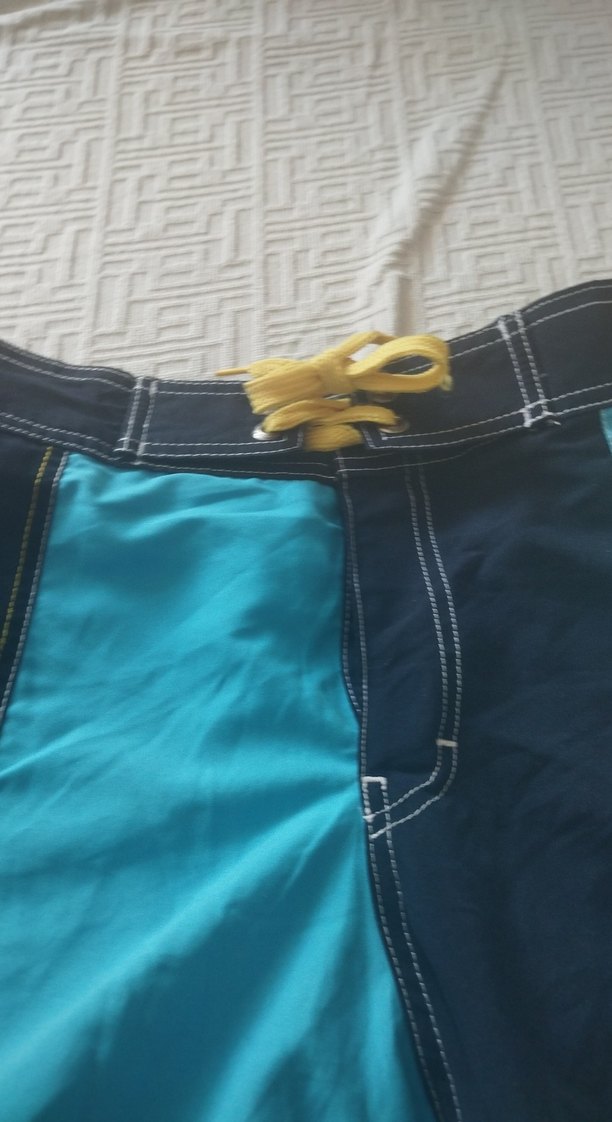 Erkek Mavi Baskılı Kısa Kollu Deniz Şortu - Görsel 2