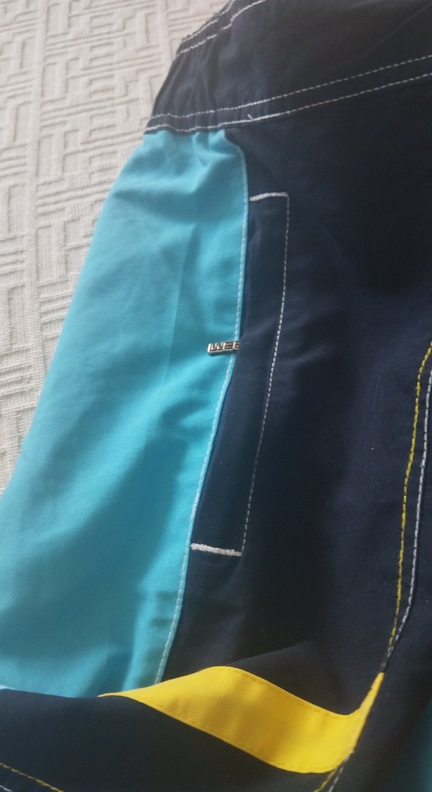 Erkek Mavi Baskılı Kısa Kollu Deniz Şortu - Görsel 3