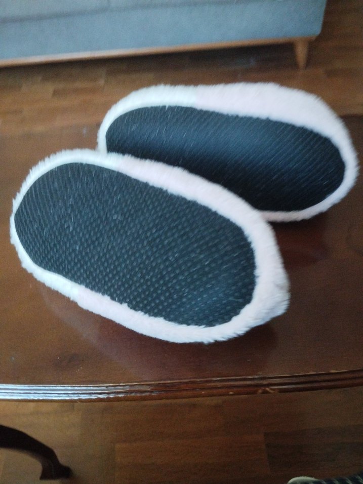 Pembe Kız Çocuk Sıcak Peluş Ev Terliği - Görsel 3