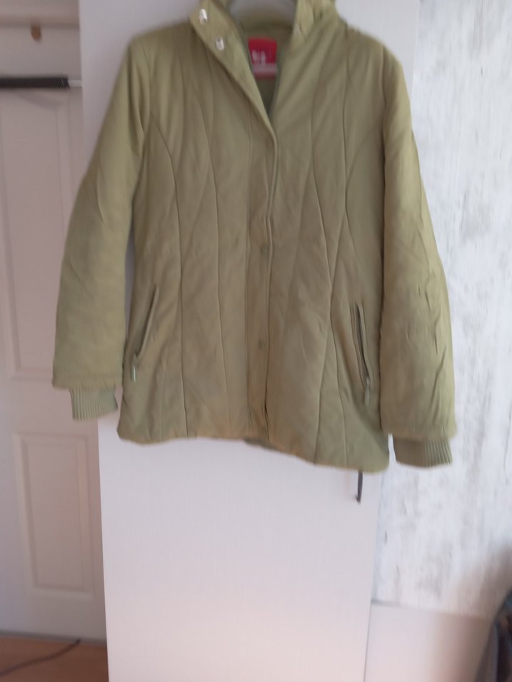 Bej Kadın Fermuarlı Midi Ceket - Görsel 4