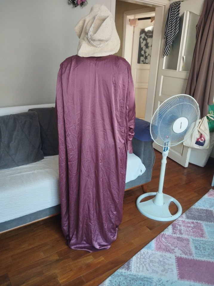 Uzun Mor Salaş Bohem Elbise - Görsel 2