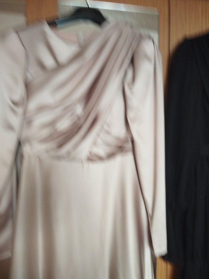 Uzun Siyah Gotik Kadın Elbise - Görsel 3