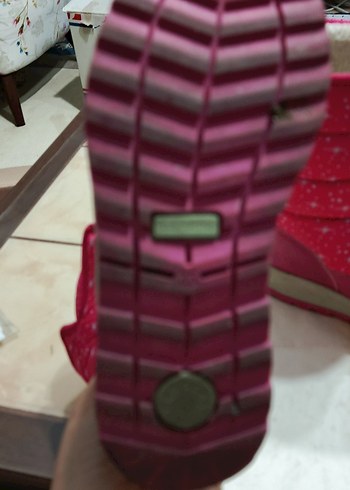 34 Beden pembe Renk Kız Çocuk Pembe Desenli Tokalı Bot
