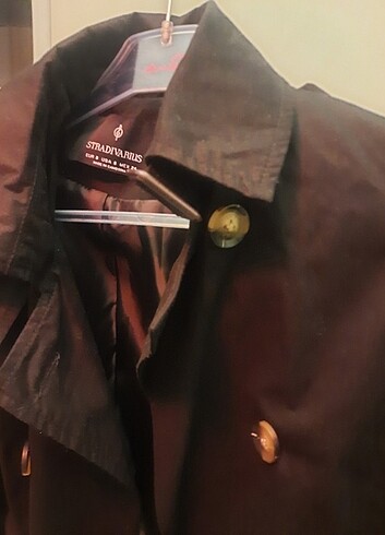 s Beden siyah Renk Stradivarius trenckot 1 kez giyildi yeni 