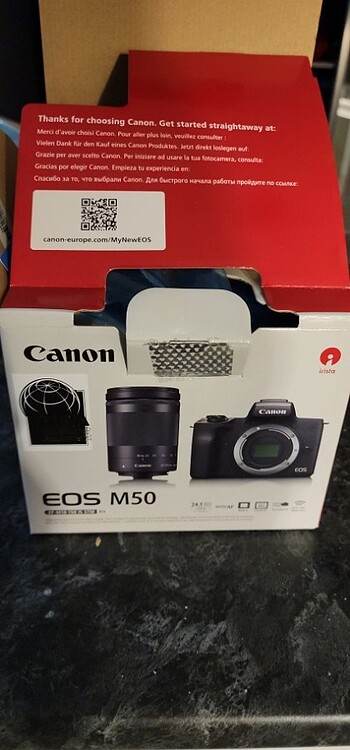 Canon m50 fotoğraf makinası kutusu