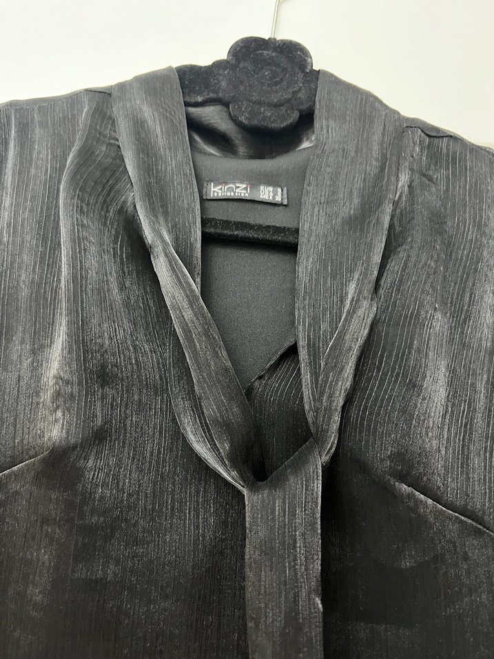 Uzun Kollu Siyah Gotik Kadın Elbise - Görsel 4