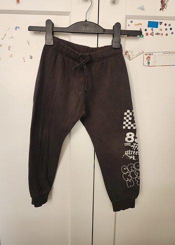 Erkek Çocuk Siyah Bağcıklı Jogger Eşofman