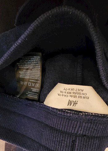 7 Yaş Beden lacivert Renk H&M marka orijinal çocuk eşofman altı
