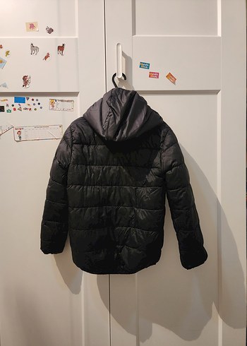 Erkek Çocuk Gri Fermuarlı Kışlık Mont - Görsel 3