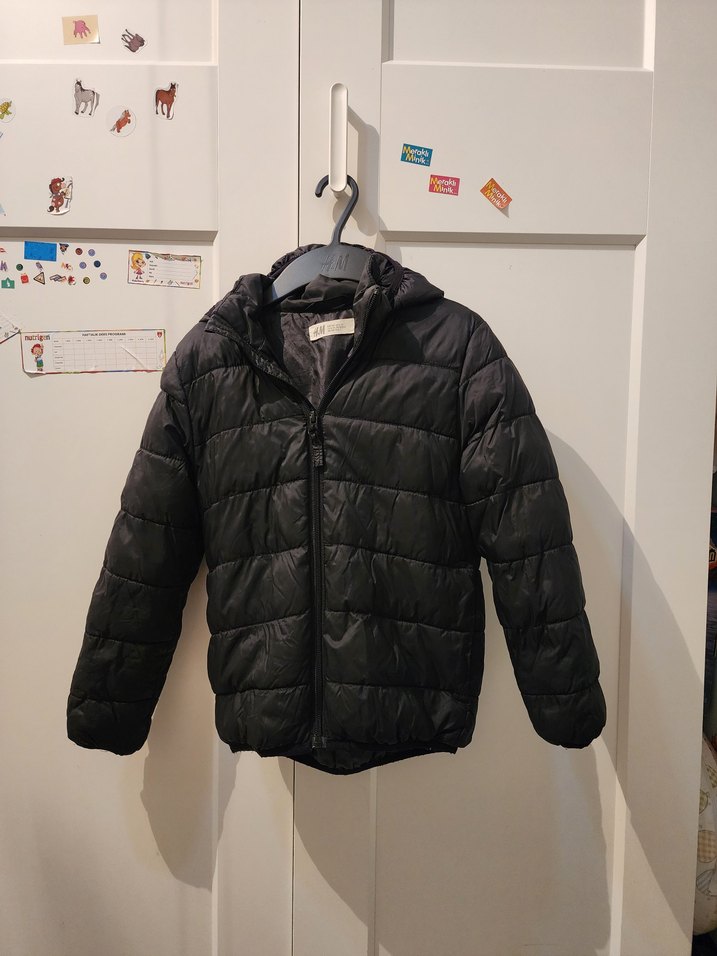 Erkek Çocuk Gri Fermuarlı Kışlık Mont - Görsel 2