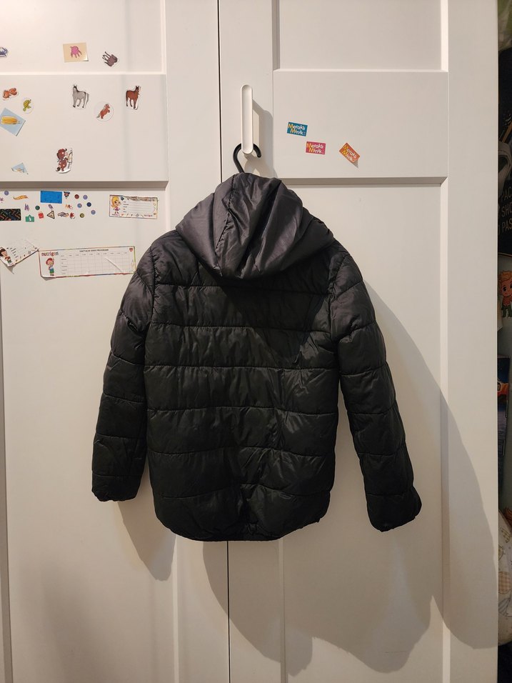 Erkek Çocuk Gri Fermuarlı Kışlık Mont - Görsel 3