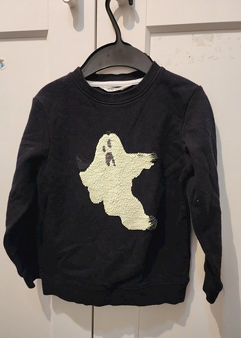 Siyah Erkek Çocuk Baskılı Sweatshirt - Görsel 6