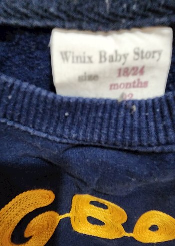 18-24 Ay Beden Mavi Erkek Sweatshirt