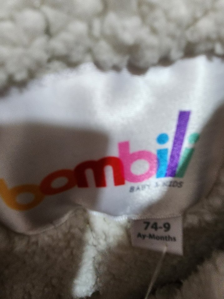 Bordo Erkek Bebek Peluş Tulum - Görsel 3