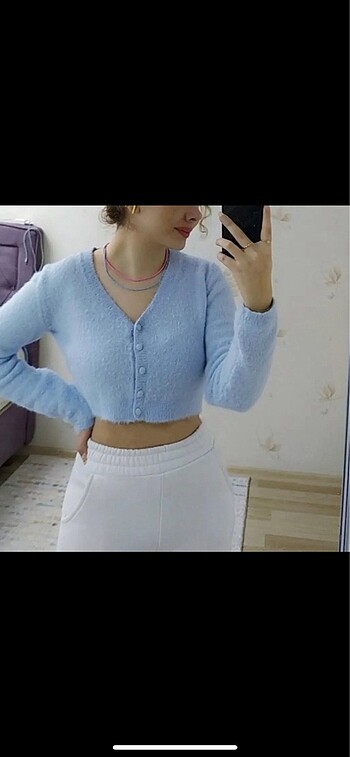 Buz Mavisi Yumoş Hırka