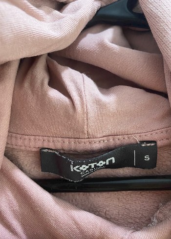 s Beden Kadın Pembe Kapüşonlu Rahat Sweatshirt