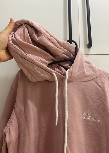 Koton Kadın Pembe Kapüşonlu Rahat Sweatshirt
