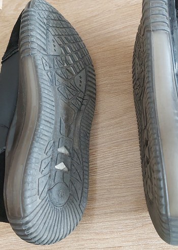 Siyah Bağcıklı Stiletto Topuklu Kadın Spor Ayakkabı - Görsel 4