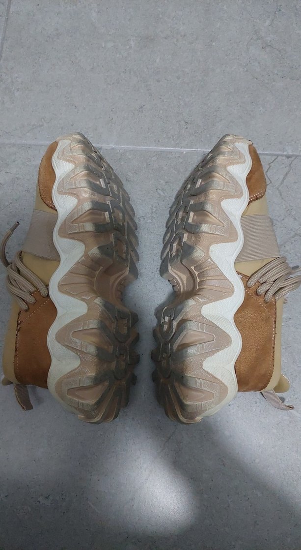 Bej Süet Dolgu Topuklu Kadın Spor Ayakkabı - Görsel 3