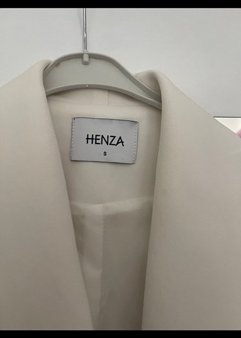 Zara Henza yanları bağcıklı Beyaz Düğmeli Kadın Blazer Ceket