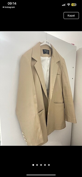 Quzu Deri blazer ceket
