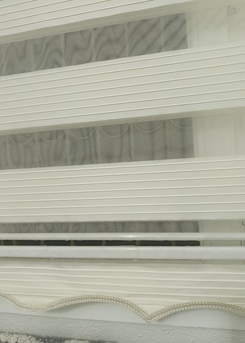 krem çizgili Stor perde - Görsel 2