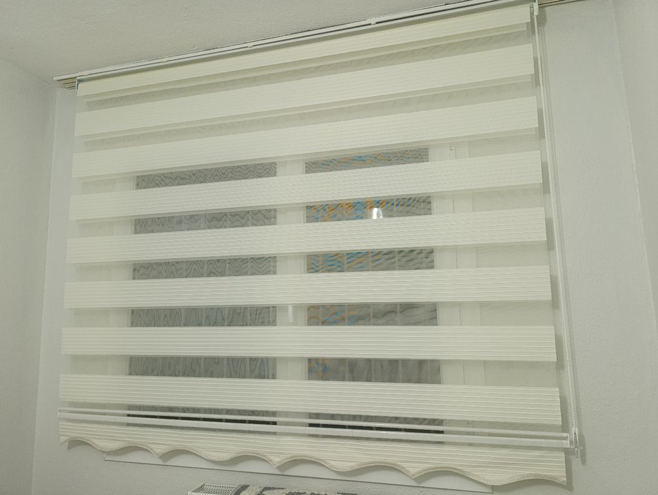 krem çizgili Stor perde - Görsel 4