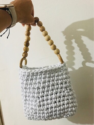 Handmade white bag