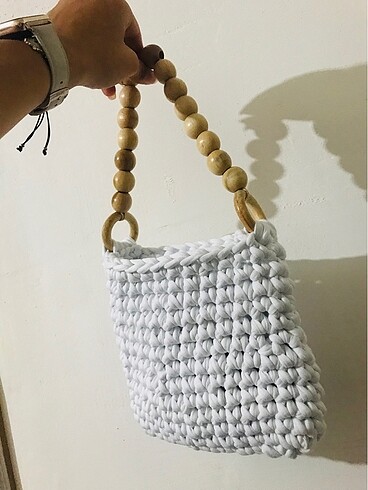 Diğer Handmade white bag