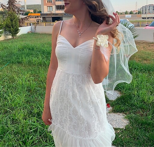 s Beden beyaz Renk Bekarlığa veda elbisesi