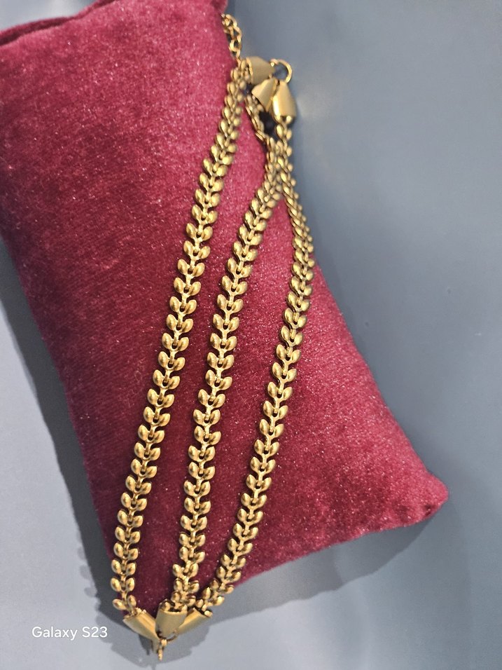 Zincir Detaylı Altın Kadın El Zinciri - Görsel 2