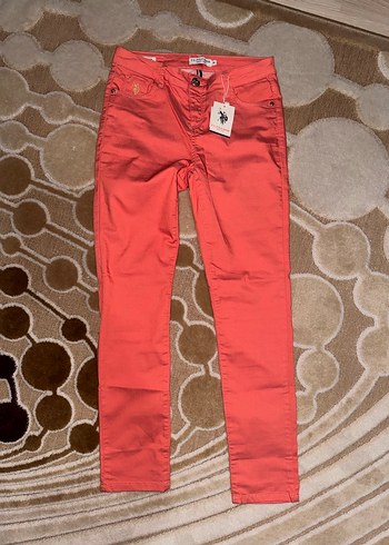 Düğmeli Nar Çiçeği Kadın Kumaş Pantolon - Görsel 2