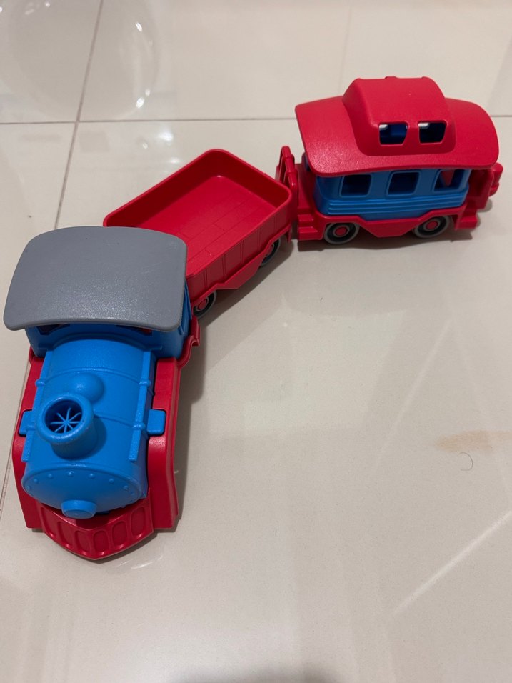 Renkli Mavi Oyuncak Tren Araba - Görsel 2