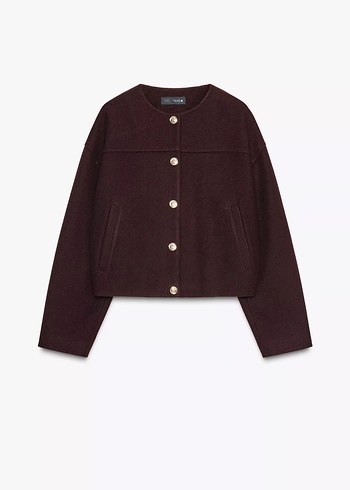 Zara Zara Bordo Altın Düğmeli Ceket