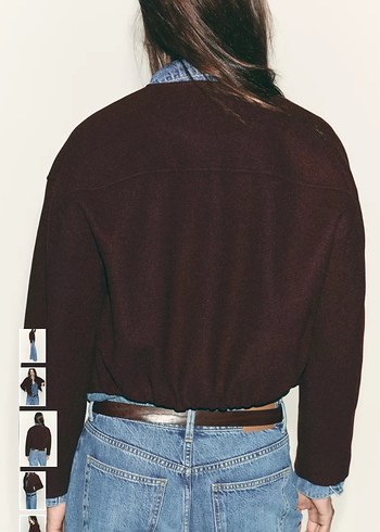 xs Beden bordo Renk Zara Bordo Altın Düğmeli Ceket