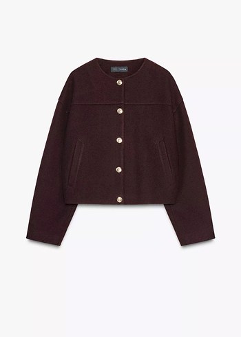 Zara Zara Bordo Altın Düğmeli Ceket