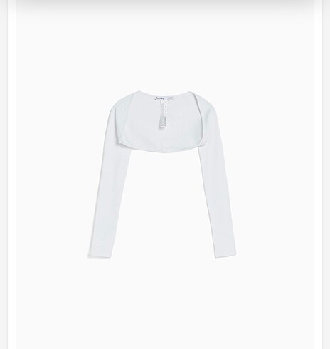 m Beden bershka beyaz basic bolero