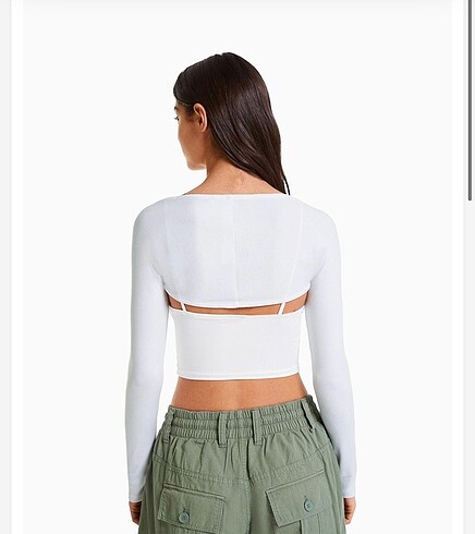Bershka bershka beyaz basic bolero