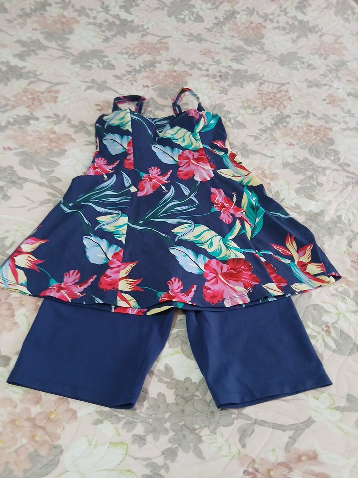 Çiçek Desenli Drapeli Mini Kadın Mayo - Görsel 4