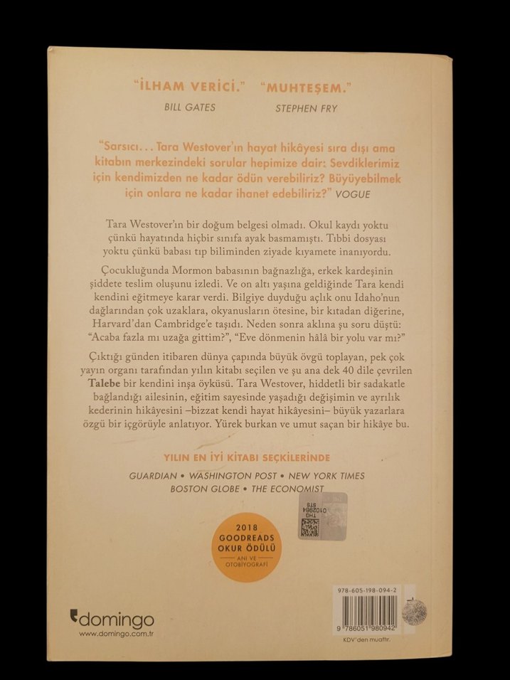 Talebe - Tara Westover - Görsel 2