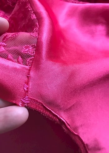 Parlak Pembe Midi Kadın Gecelik Takımı - Görsel 6