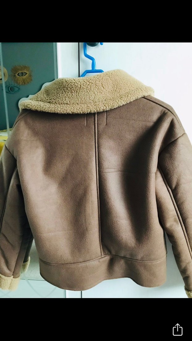 Kürk Detaylı Kahverengi Süet Kadın Ceket - Görsel 2