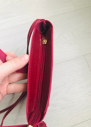 Bordo Deri Minimalist Kadın Çanta - Görsel 2