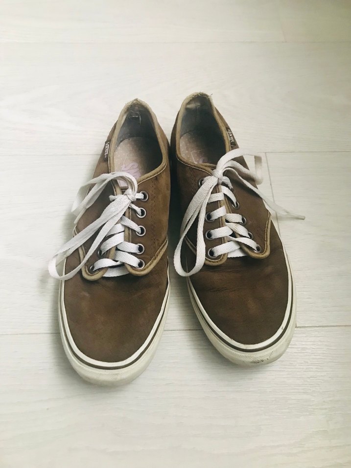 Kahverengi Süet Vans Kadın Spor Ayakkabı - Görsel 3