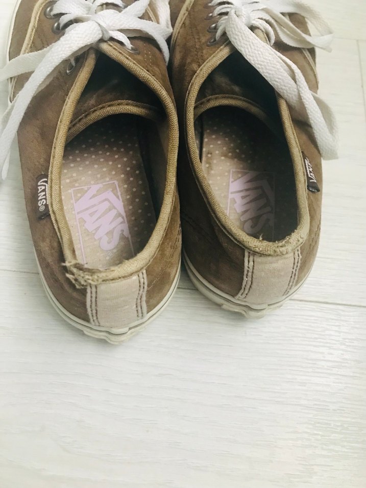 Kahverengi Süet Vans Kadın Spor Ayakkabı - Görsel 2