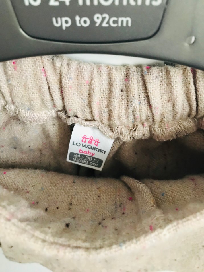 Düğmeli Bej Kız Yün Şort - Görsel 2