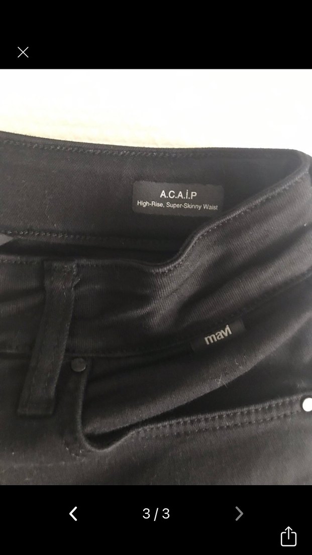 Siyah Midi Boy Sıkı Kesim Kadın Kot Pantolon - Görsel 2