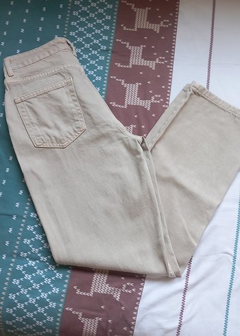 36 Beden camel Renk Trendyol & Milla Bej Regular Fit Midi Kot Pantolon